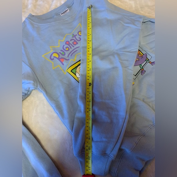 Rugrats light blue sweatshirt size XS 1 cute graphics. New without tags - Picture 7 of 10